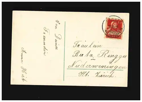 Confirmation Félicitations Confirmière Robe Glocken Kirche, Stade 19.3.1921