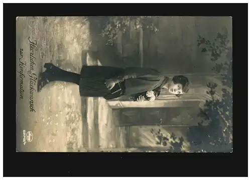 Confirmation Confiance Félicitations à la Bible Fête des cheveux courts, Egg 14.4.1930