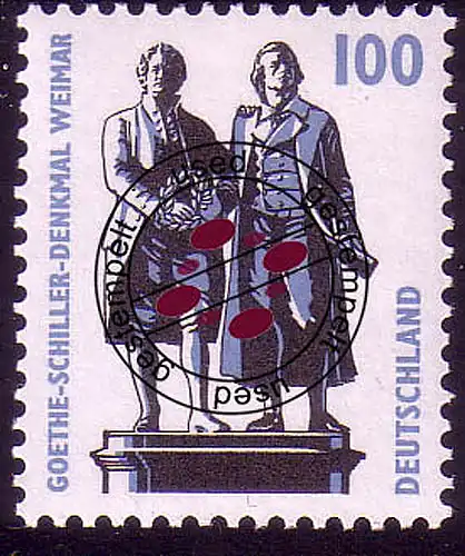 1934A Sehenswürdigkeiten 100 Pf Goethe-Schiller-Denkmal Weimar, O
