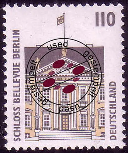 1935A Sehenswürdigkeiten 110 Pf Schloß Bellevue Berlin, O