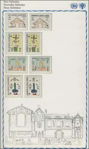Kondominium Neue Hebriden: Weihnachten, 2 Sätze englisch und französisch