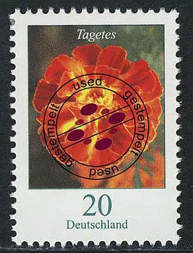 2471A Blumen 20 C Hohe Studentenblume (Tagetes), O gestempelt