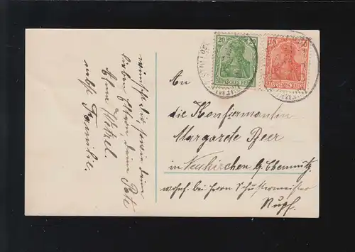 Confirmation Félicitations fille Bible fleurs décorées, Stollberg 31.3.19