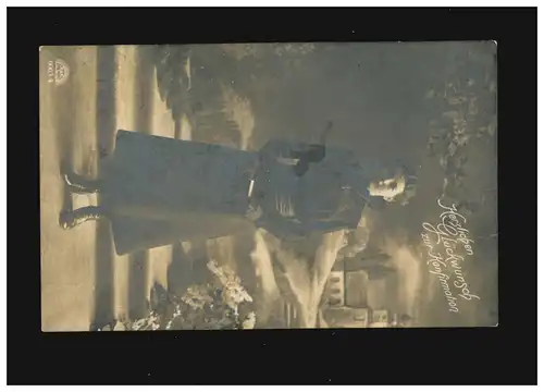 Confirmation Filles Eglise du village façon Fleurs Félicitations, Friemersheim 20.3.1920