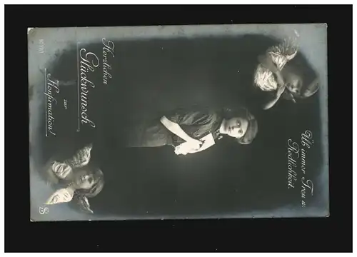 Confirmation Pratique toujours fidèle et fidèle Félicitations, Elberfeld 19.3.1917