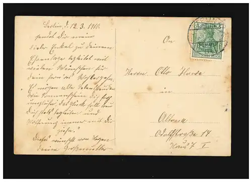 Confirmation bonne chance Bénédictions Père Jeune Eglise Croix Bible, Berlin 12.3.1910