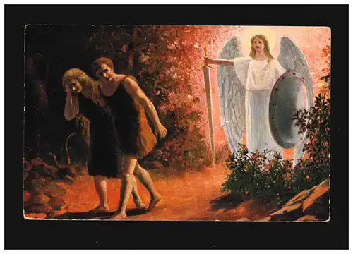 Adam und Evas Vertreibung Paradies Altes Testament Erzengel Michael, ungebraucht
