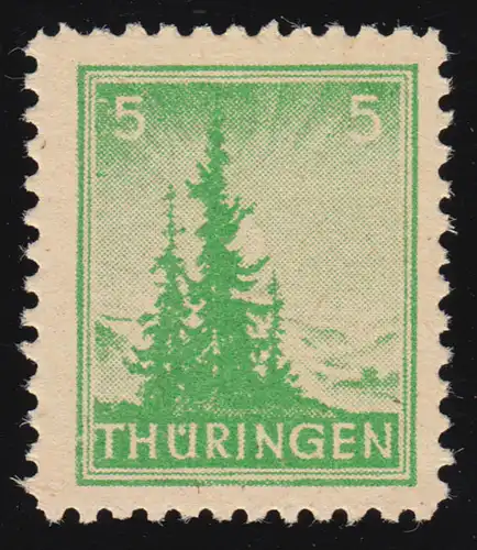 SBZ 94AXbt Freimarke 5 Pf, smaragdgrün, **