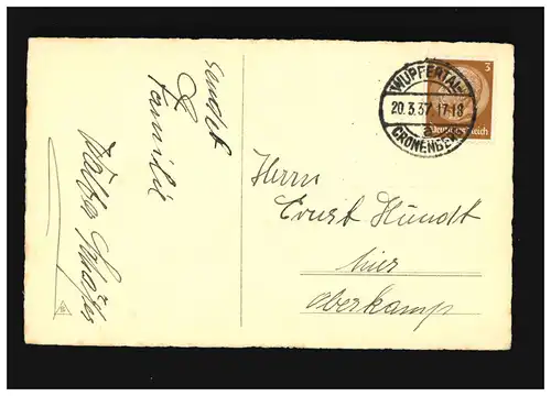 Confirmation Jeune Costume Chapeau Bible devant la maison Félicitations, Wuppertal 20.3.1937