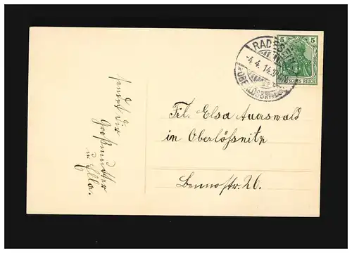 Konfirmation Herzlichen Segenswunsch Konfirmandin Kirche, Radebeul 4.4.1914