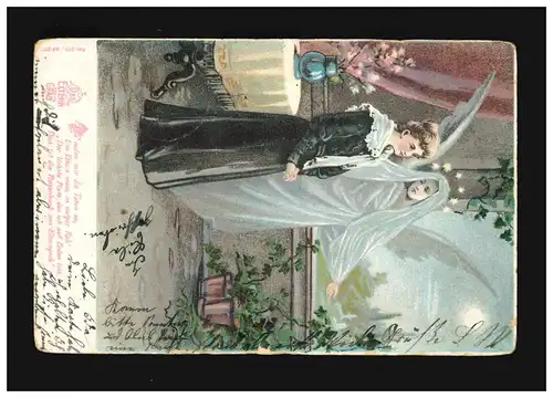 Volkslied Die Rasenbank am Elterngrab Engel junge Frau, Börry/Hehlen 16.1.1905