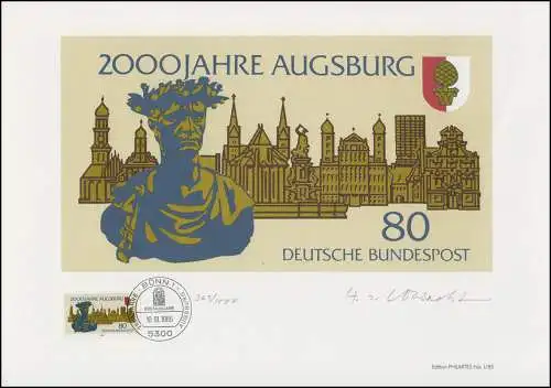 1234 Augsburg 2000 Jahre, Entwurf: Vollbracht, original signiert