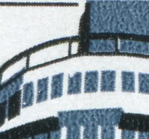 2491 Nouvelles 20 Pf: Encoches dans la fenêtre, case 6, ** post-fraîchissement