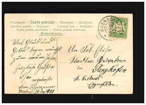 Nouvel An Saint An An de Padoue avec l'Enfant de Jésus, four à boulettes 29.12.1906