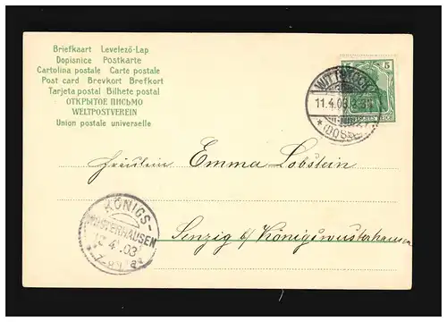 Ostern Gesegnetes Osterfest Blüten, Wittstock /Königs-Wusterhausen 11.+12.4.1903