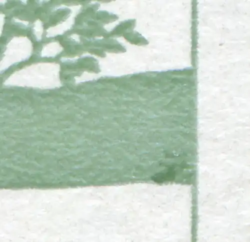 1217 Volkstrachten Mecklenburg 15 Pf: Fleck unten rechts im Gras, Feld 28, **