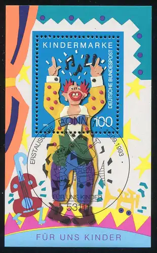 Bloc 27 Pour nous enfants 1993 avec PLF noir dans le cheveu, ESSt BONN