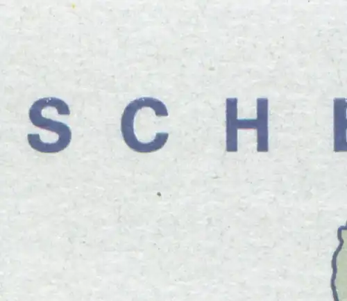 Block 38 SDW: blauer Punkt rechts unter C von DEUTSCHER auf linkem Blockrand, **