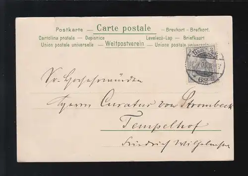 Pâques Joyeux hirondelles paysage Peinture Printemps Fleurs, Berlin 12.4.1903