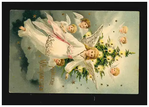 Noël Joyeux Ange Noël Étoiles sapin, Spandau / Potsdam 25.12.1905