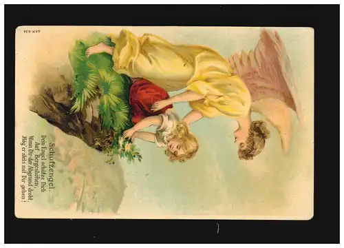 Schutzengel Mädchen, Dein Engel schütze Dich Auf Bergeshöhen, Dorchheim 6.9.1900