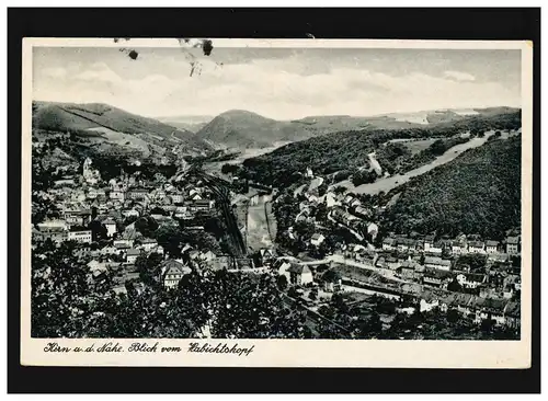 AK Kirn à proximité, Vue panoramique de la tête de haichtskopf, Feldpost, Kern 1.5.1943