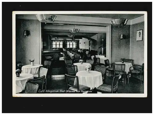 AK Café Königslinde Bad Wiessee Tegernsee, Hitler Image, Bad Wiesseer 25.2.1943