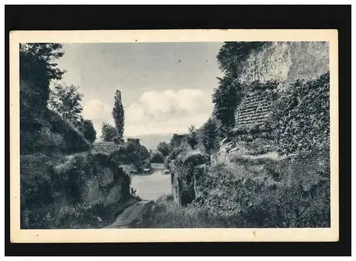 AK Trier Zugang zum Amphitheater, Luxemburg, Feldpost, Trier 15.9.1943