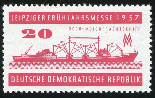 559I Leipziger Messe 20 Pf: roter Fleck unter dem Beiboot, Feld 48 **