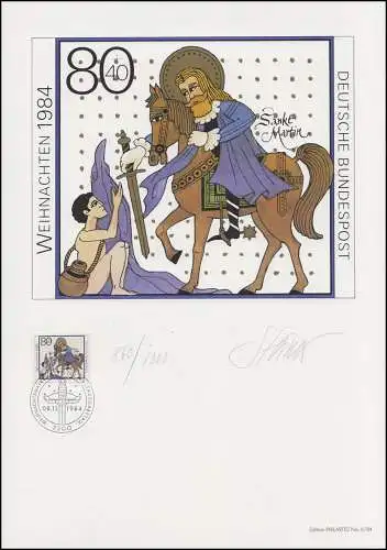1233 Weihnachten St. Martin 1984, Entwurf: Steiner, original signiert