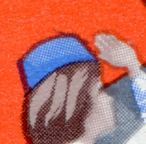 Block 49 Dzierzynski mit PLF Strich oben an der Mütze des Mädchens, **