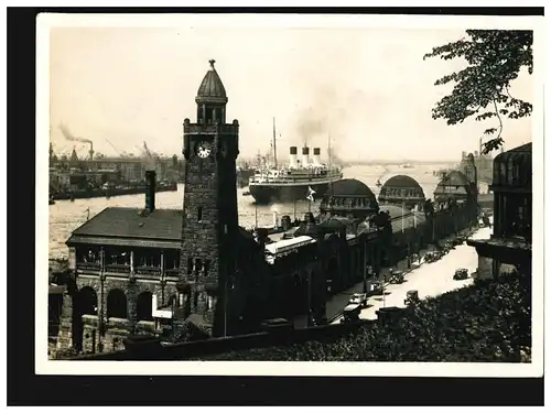 AK Hamburg Landungsbrücken, Feldpost, Reichsmesse Leipzig, Hamburg 21.2.1941