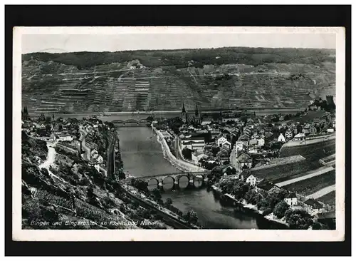 AK Bingen et Bingerbrück à Rhein und Nahe, Feldpost, Bingen (Rhin) 7.7.1940