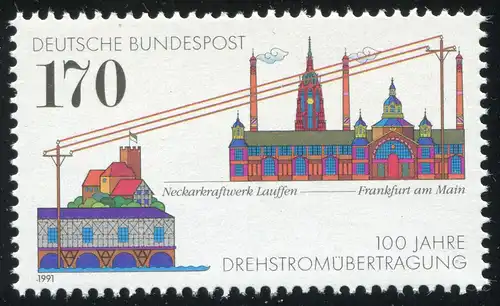 1557 Drehstrom, mit PLF gebrochenes Stromseil, Feld 39, **