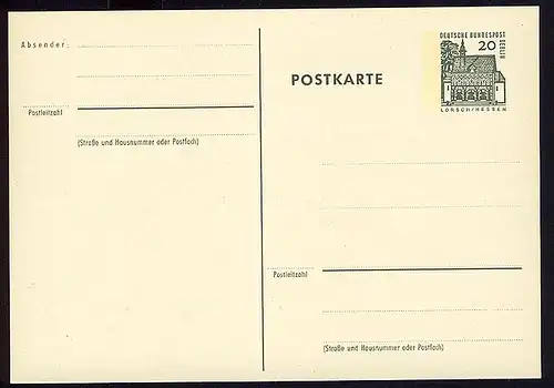 P 68 - Bauten 20 Pf dunkelgrün postfrisch **