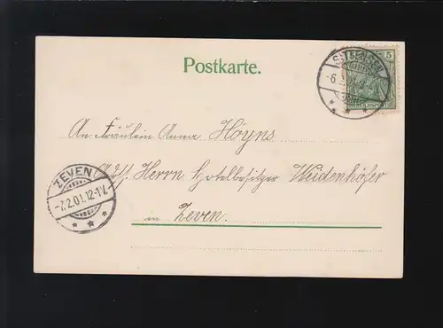 Une couronne en bleuNe pas oublier mes fleurs Couronne, Sortez de la zeven 6.+7.2.1901