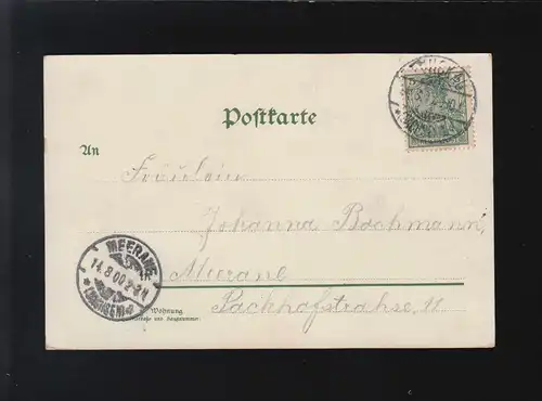 Bâton alpin Soyez le bienvenu avec moi Zwickau/Merane 14.8.1900