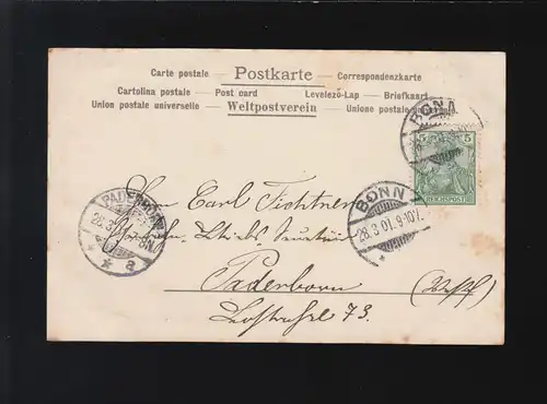 Tauben Blüten Wie die Täubchen flattern in den Lenz, Bonn/Paderborn 28.3.1901