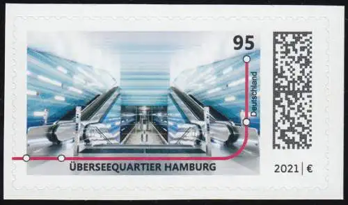 3607 U-Bahn-Station: Überseequartier Hamburg, sk aus FB 106, ** postfrisch