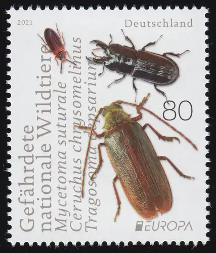 3605 EUROPA - Gefährdete nationale Wildtiere: Drei Käferarten, ** postfrisch
