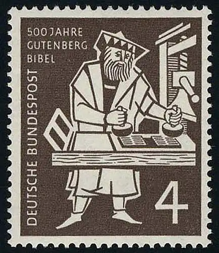 198 Gutenberg-Bibel - Marke ** postfrisch