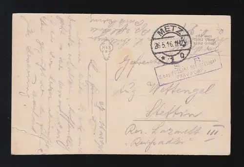 Corbeille de scintillement pourpre avec violette Art Déco, Metz 26.5.1916