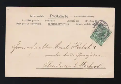 Village en hiver Nouvel An, Frost montagnes neige orné, Wroclaw1.1.1902