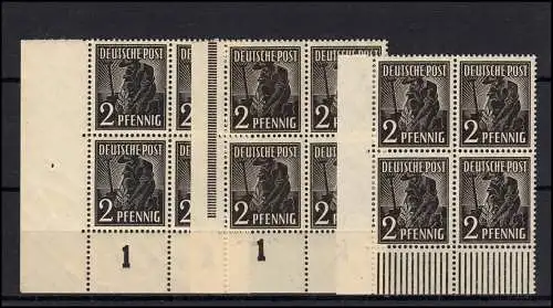 943 Contrôle 3 ER-Vbl. et l.: plaque / plaque avec barre de pointage / rouleau, set **