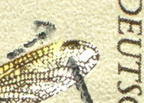 1546I Libelle à voile 60 Pf avec PLF I: Épargne à l'aile, champ 27, timbre spécial