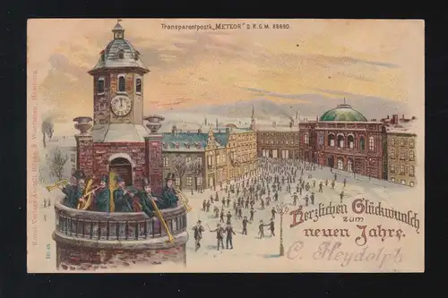 Herzlichen Glückwunsch zum neuen Jahre Hamburg Turmbläser, Hamburg 2.1.1899
