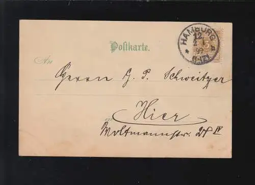 Herzlichen Glückwunsch zum neuen Jahre Hamburg Turmbläser, Hamburg 2.1.1899