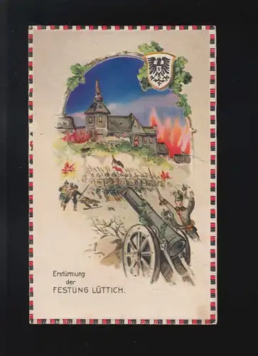 Erstürmung der Festung Lüttich, Krieg Kanonen Reichsadler, ungebraucht