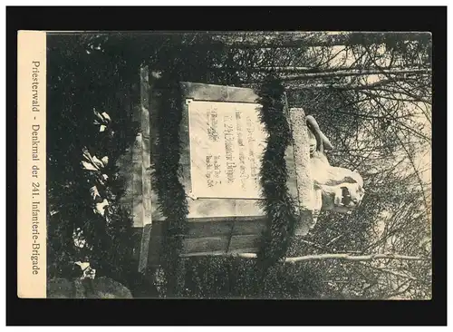 AK Priesterwald Denkmal 241. Infanterie Brigade, Feldpost, 21.8.1916