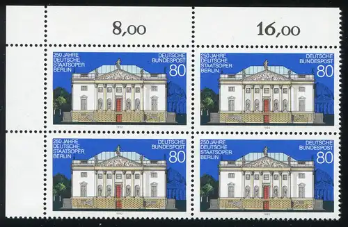 1625 Staatsoper Berlin: ER-Vbl. mit 2 PLF: RETUSCHE Fleck + 1625I, Feld 1+2 **